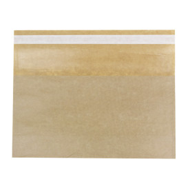 Saco com Base e Fecho Automático Kraft 21x17cm (100 Uds)