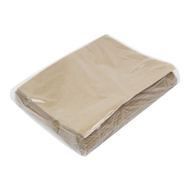 Saco com Base e Fecho Automático Kraft 21x17cm (100 Uds)