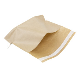 Saco com Base e Fecho Automático Kraft 21x17cm (2400 Uds)