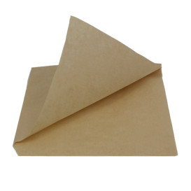 Saqueta Papel Antigordura Aberta 2L Kraft 15x15cm (3000 Uds)