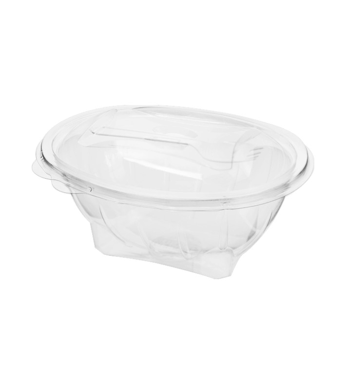 Tigela Bisagra APET com Garfo 750ml 190x140x95mm (300 Uds) Tigela Bisagra APET com Garfo 750ml 190x140x95mm (300 Uds)