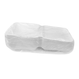 Embalagem Cana-de-açúcar Branco 225x225x75mm (200 Uds)