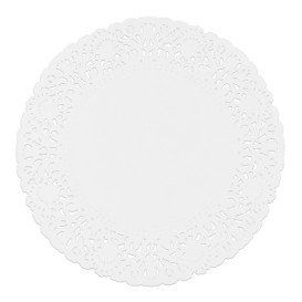 Naperon Papel Rendado Branco Circular Ø180mm (2000 Uds)