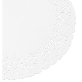 Naperon Papel Rendado Branco Circular Ø180mm (2000 Uds)