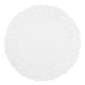 Naperon Papel Rendado Branco Circular Ø300mm (250 Uds)