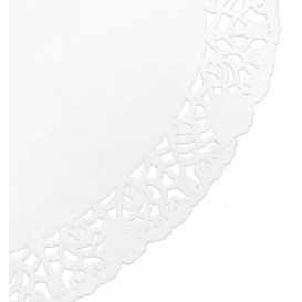 Naperon Papel Rendado Branco Oval 18x25cm (2000 Uds)