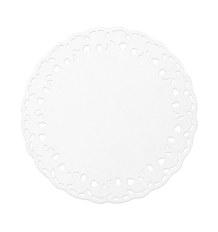 Naperon Papel Rendado Branco Circular Ø100mm (250 Uds) Naperon Papel Rendado Branco Circular Ø100mm (250 Uds)