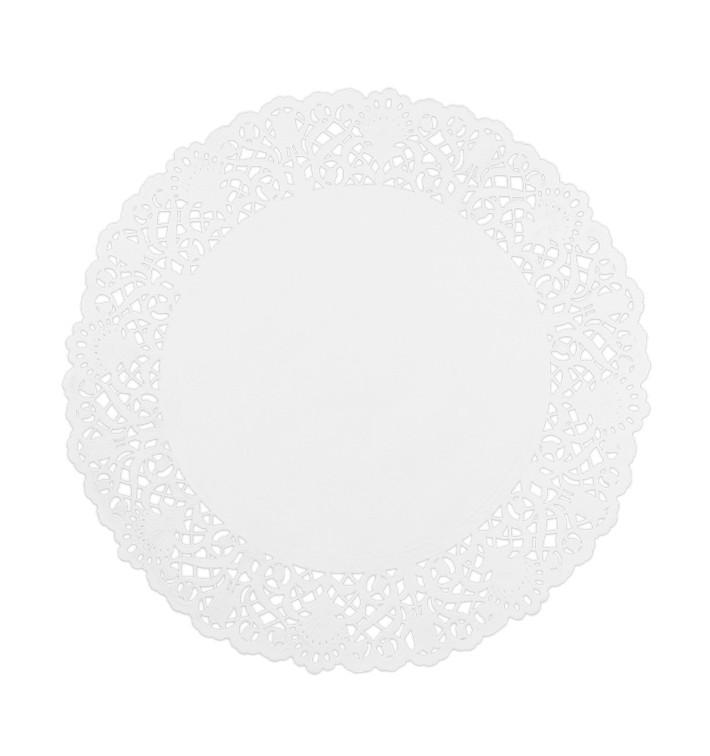 Naperon Papel Rendado Branco Circular Ø240mm (2000 Uds) Naperon Papel Rendado Branco Circular Ø240mm (2000 Uds)