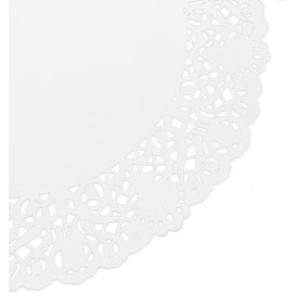 Naperon Papel Rendado Branco Circular Ø240mm (2000 Uds)