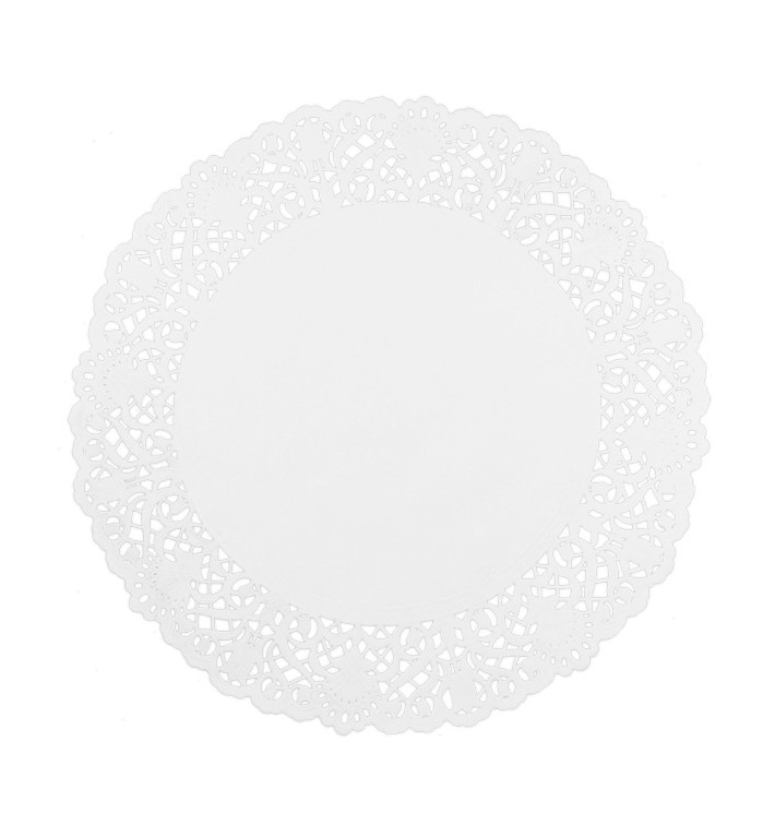 Naperon Papel Rendado Branco Circular Ø260mm (2000 Uds) Naperon Papel Rendado Branco Circular Ø260mm (2000 Uds)