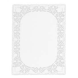 Naperon Papel Branco Rendado Rect. 30x40cm (250 Uds)
