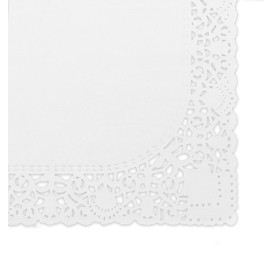 Naperon Papel Branco Rendado Rect. 30x40cm (250 Uds)