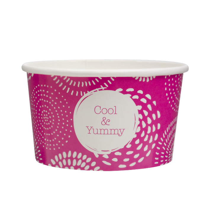 Taça de Cartão para Gelados 6,5oz/195ml "Cool&Yummy" (45 Uds)