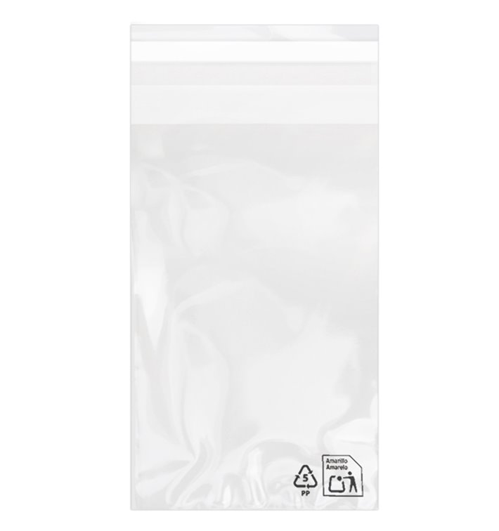 Saco PP Biorientado Dobra Adesivo 10x15cm G160 (100 Uds) Saco PP Biorientado Dobra Adesivo 10x15cm G160 (100 Uds)