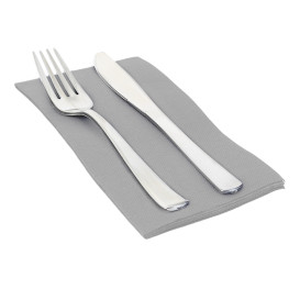 Guardanapos de Papel 1/8 Cinza 40x40cm (1200 Uds)