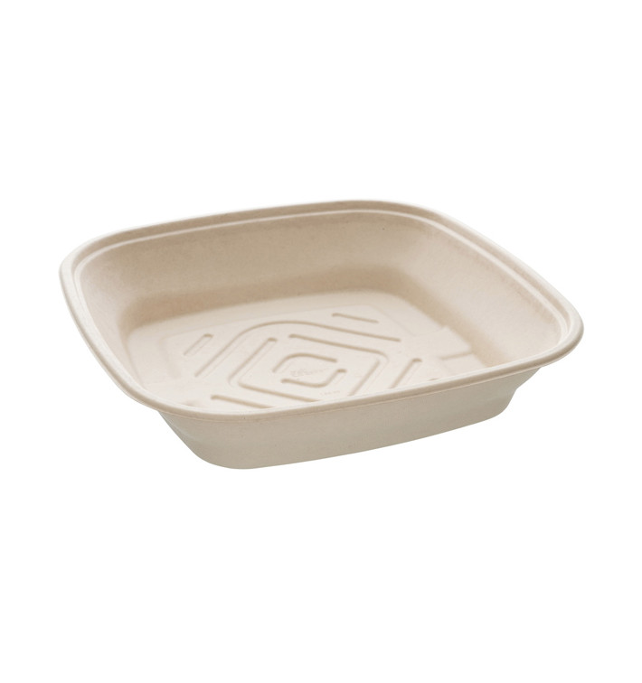 Tigela Cana de Açúcar Quadrada Natural 4500ml 36cm (25 Uds) Tigela Cana de Açúcar Quadrada Natural 4500ml 36cm (25 Uds)