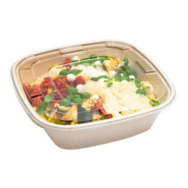 Tampa Plástico PET Transparente para Tigela 36x36cm (25 Uds)