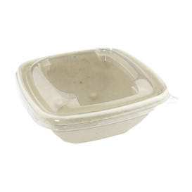 Tampa de Plástico PET para Tigela 130x130mm (50 Uds)