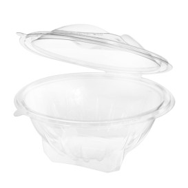 Tigela Redonda Bisagra APET Transparente 1000ml Ø186mm (20 Uds)