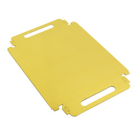 Tabuleiro Cartão Retângulo Ouro Asas 16x23 cm (1.000 Uds)