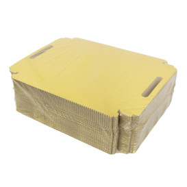 Tabuleiro Cartão Retângulo Ouro Asas 22x28 cm (100 Uds)