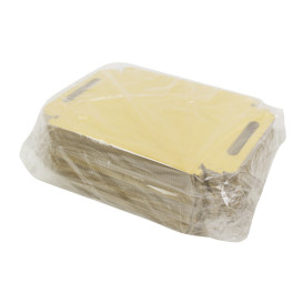 Tabuleiro Cartão Retângulo Ouro Asas 16x23 cm (1.000 Uds)
