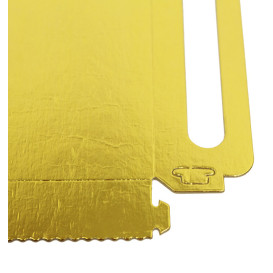 Tabuleiro Cartão Retângulo Ouro Asas 12x19 cm (100 Uds)