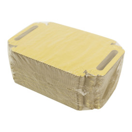 Tabuleiro Cartão Retângulo Ouro Asas 12x19 cm (100 Uds)