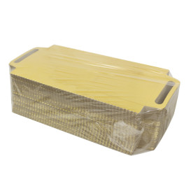 Tabuleiro Cartão Retângulo Ouro Alças 30x12 cm (100 Uds)