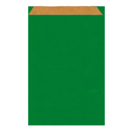 Saco de Papel Kraft Verde 26+9x38cm 