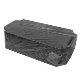 Bandeja Cartão Retângulo Preto Alças 30x12 cm (600 Uds)