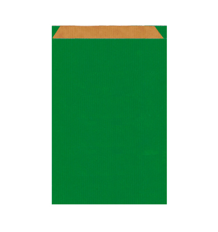 Saco de Papel Kraft Verde 19+8x35cm 