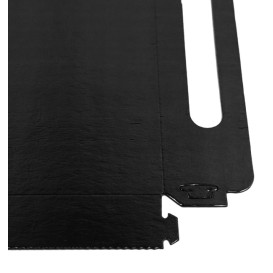Bandeja Cartão Retângulo Preto Alças 16x23 cm (100 Uds)