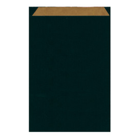 Saco de Papel Kraft Negro 26+9x38cm 