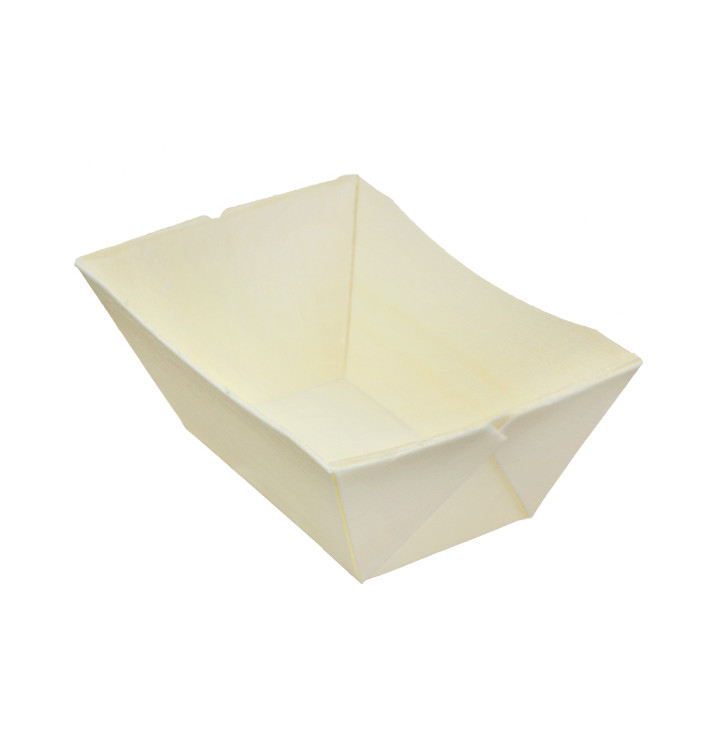 Tabuleiro em Madeira 140ml 10,7x6,7cm (432 Uds) Tabuleiro em Madeira 140ml 10,7x6,7cm (432 Uds)