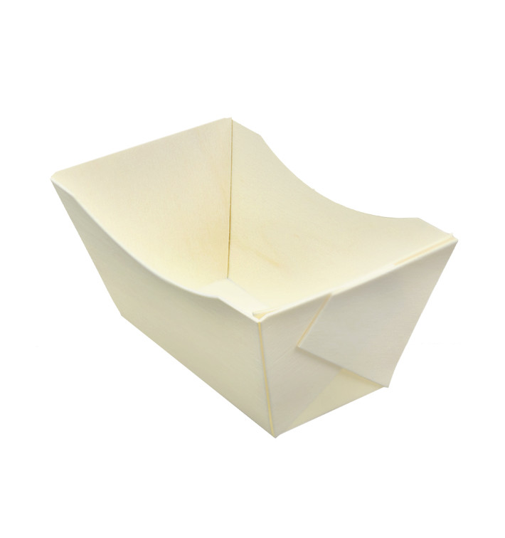 Tabuleiro em Madeira 320ml 13,3x7,5cm (144 Uds) Tabuleiro em Madeira 320ml 13,3x7,5cm (144 Uds)