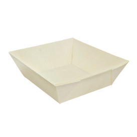 Tabuleiro em Madeira 480ml 14,5x12x5cm (12 Uds)