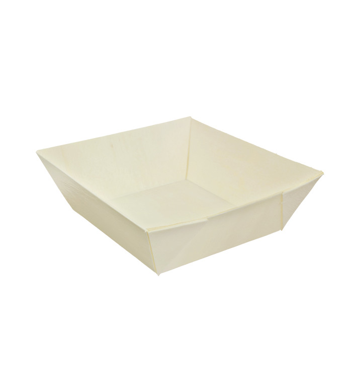 Tabuleiro em Madeira 480ml 14,5x12x5cm (12 Uds) Tabuleiro em Madeira 480ml 14,5x12x5cm (12 Uds)