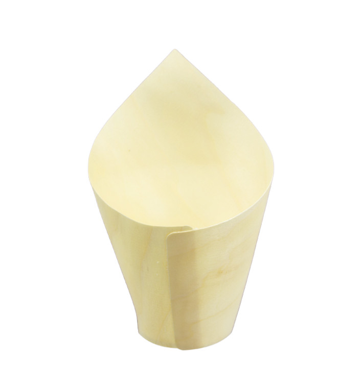 Cone de Madeira Degustação 11cm (1.000 Uds) Cone de Madeira Degustação 11cm (1.000 Uds)