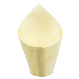 Cone de Madeira Degustação14cm (50 Uds)