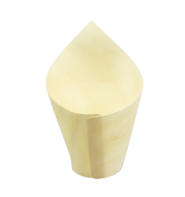 Cone de Madeira Degustação14cm (50 Uds) Cone de Madeira Degustação14cm (50 Uds)
