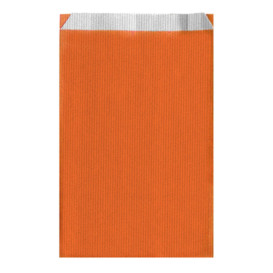 Saco de Papel Laranja 19+8x35cm 