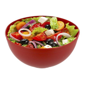 Tigela Reutilizável PP Mineral Vermelho 2.000ml Ø20cm (1 Ud)