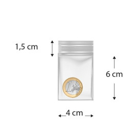 Saco Polietileno com fecho zip 4x6cm G200 (100 Uds)