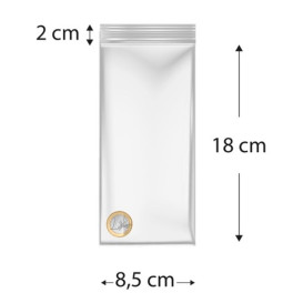 Saco Polietileno com fecho zip 8,5x18cm G200 (100 Uds)