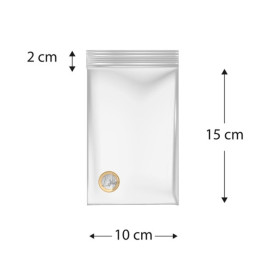 Saco Polietileno com fecho zip 10x15cm G200 (100 Uds)