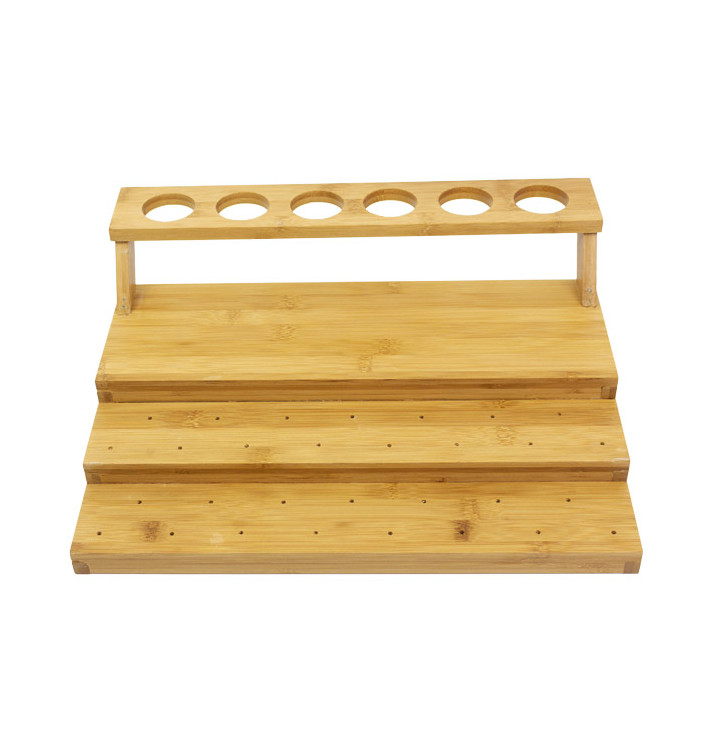 Suporte de Bambu para Picks e Cones 29x35,5x11,5cm (1 Ud) Suporte de Bambu para Picks e Cones 29x35,5x11,5cm (1 Ud)