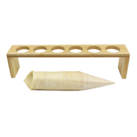 Suporte de Bambu para Cones 33,5x6x8cm (15 Ud)