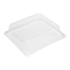 Tampa de Plastico PET Embalagem 480ml 14,3x12,3x3,3cm (144 Uds)