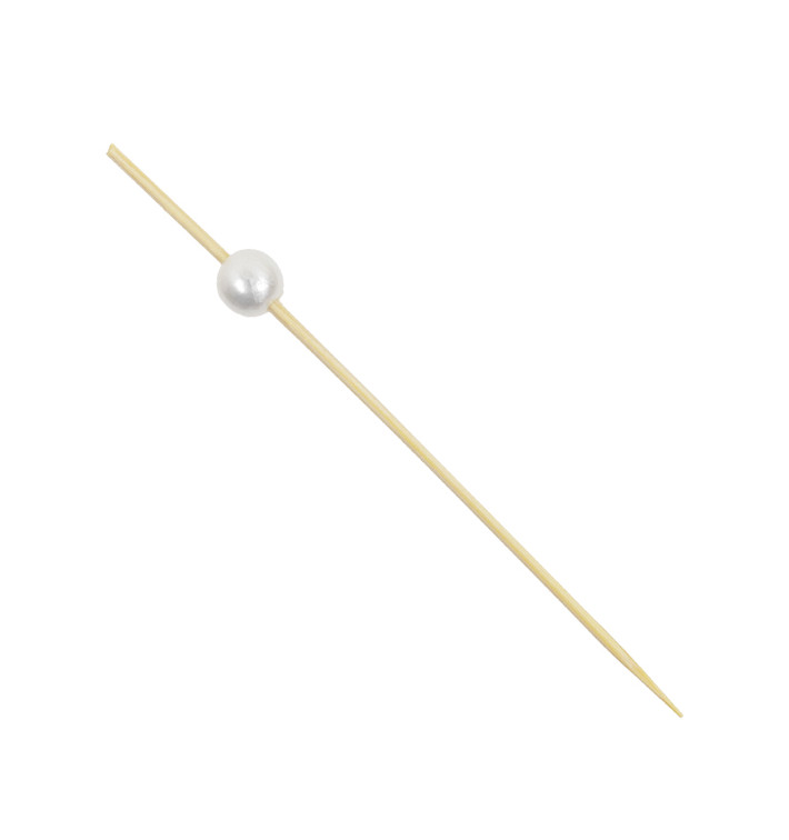 Pick Bambu Decorado Pérola 9cm (100 Uds) Pick Bambu Decorado Pérola 9cm (100 Uds)